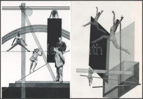 cca 1926 Moholy-Nagy László (1895-1946) magyar - amerikai fotográfus kollázsai, 2 db modern nagyítás, jelzés nélkül, 21x15 cm