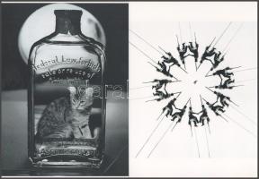 Weegee (korábban Arthur (Usher) Fellig (1899-1968) amerikai fotográfus trükkös felvételei, 2 db modern nagyítás, jelzés nélkül, 21x15 cm