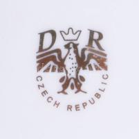 Hat személyes teás, kakaós készlet, porcelán, eredeti dobozában, jelzett, hibátlan