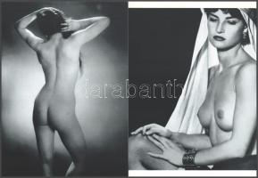 cca 1936 Man Ray (1890-1976) amerikai fotóművész, a dadaizmus és a szürrealizmus egyik meghatározó művészének felvételei, 2 db modern nagyítás, jelzés nélkül, 21x15 cm