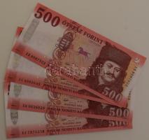 2018. 500Ft (4x) mind különféle betűjellel: "EB", "EC", "ED", "EJ" T:UNC,AU