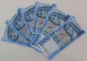 2017. 1000Ft (6x) mind különféle sorozatjellel: "DB", "DC", "DH", "DJ", "DL", "DN" T:UNC,AU