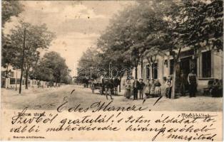 Törökbálint, Baross utca, Eckstein Adolf üzlete és saját kiadása (gyűrődés / crease)