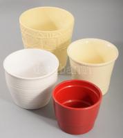 4 db klf modern kerámia kaspó, közötte jelzett