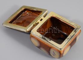 Ikebana váza. Kézzel festett, hibátlan d: 12 cm m: 8 cm + kis dobozka