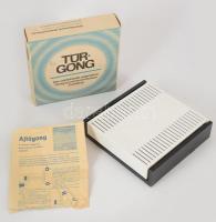 Türgong szovjet ajtócsengő, dobozában, magyar használati utasítással.