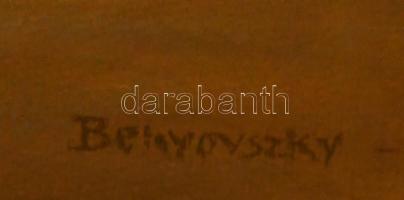 Benyovszky István (1898-1969): Lovaskatona a vízparton. Pasztell, papír, jelzett. Dekoratív, üvegeze...