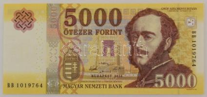 2016. 5000Ft "BB 1019764" T:UNC,AU