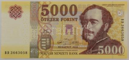 2016. 5000Ft "BD 3663058" T:UNC,AU