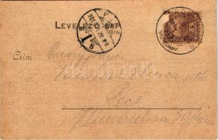 1901 Városhídvég (Szabadhídvég), templom, vendéglő. Alpár fényképész kiadása (fl)