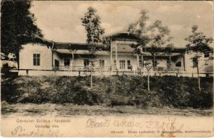 1907 Szliács, Sliac; Üdvözlégy villa. Lechnitzky O. fénynyomdája kiadása 200. sz. / villa (EK)