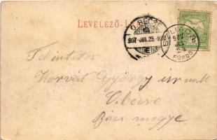 1907 Szliács, Sliac; Üdvözlégy villa. Lechnitzky O. fénynyomdája kiadása 200. sz. / villa (EK)