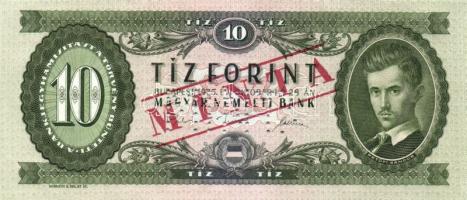 1947+1949. 10Ft "MINTA" lyukasztással T:II; 1957,1960,1962,1969,1975. "MINTA" lyukasztással + piros fny-sal T:I 7klf db