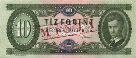 1947+1949. 10Ft "MINTA" lyukasztással T:II; 1957,1960,1962,1969,1975. "MINTA" ly...