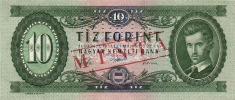 1947+1949. 10Ft "MINTA" lyukasztással T:II; 1957,1960,1962,1969,1975. "MINTA" ly...