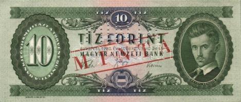 1947+1949. 10Ft "MINTA" lyukasztással T:II; 1957,1960,1962,1969,1975. "MINTA" ly...