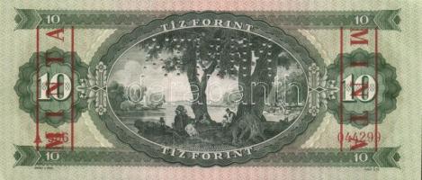 1947+1949. 10Ft "MINTA" lyukasztással T:II; 1957,1960,1962,1969,1975. "MINTA" ly...