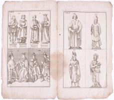 Német-Római császárok és egyházfők Rézmetszet, / ca 1750 Két lapos rézmetszet. Lapméret 43x36 cm