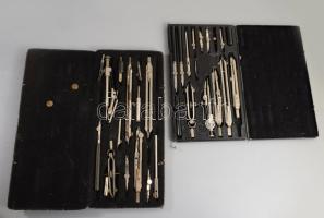 2 darab antik precíziós készlet.