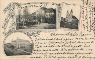 1899 Zalaegerszeg az Arany Bárány Szállodával és a Deák térrel