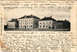 1903 Nagyszeben, Hermannstadt, Sibiu; M. Kir. Honvéd laktanya. Graef Károly kiadása / K.u.K. military barracks (b)