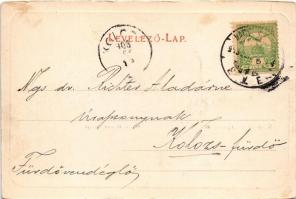 1903 Nagyszeben, Hermannstadt, Sibiu; M. Kir. Honvéd laktanya. Graef Károly kiadása / K.u.K. militar...