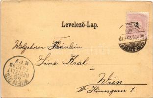 1898 Nagyszeben, Hermannstadt, Sibiu; Der Hermannsplatz. G. A. Seraphin / tér / square (vágott / cut...