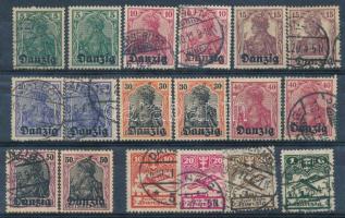 Németország - Danzig 18 db bélyeg stecklapon