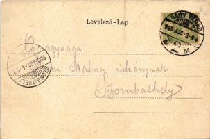 1903 Nagyvárad, Oradea; Hídfő, sörcsarnok. Ifj. Berger Sámuel kiadása / bridge, beer hall (szakadáso...