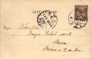 1901 Nagyvárad, Oradea; Premontrei főgimnázium. Sebő I. Imre kiadása / grammar school. Art Nouveau