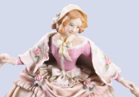 Ens anyuka, gyermekekkel. porcelán, kézzel festett, jelzett, minimális lepattanással 27x21 cm