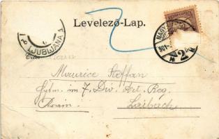 1901 Nagyvárad, Oradea; Szent László tér, Deutsch, Weinberger Jakab üzlete, piac. Helyfi László kiad...