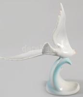 Hollóházi sirály. Jelzett, hibátlan, m: 23,5 cm