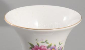 Hollóházi Hajlanka mintás váza, 3 lábon, jelzett, hibátlan, m: 12 cm