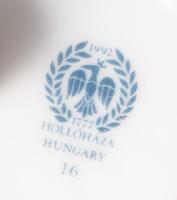 Hollóházi Hajlanka mintás váza, 3 lábon, jelzett, hibátlan, m: 12 cm