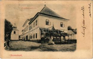 1907 Szomolnok, Schmölnitz, Smolník; Erzsébet szálloda. Wlaszlovits Gusztáv kiadása / hotel (lyuk / pinhole)