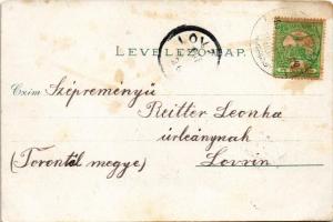 1903 Szomolnok, Schmölnitz, Smolník; Uhornai tó. Wlaszlovits G. kiadása. Szecessziós keret / Úhorná ...