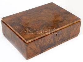 Antik fa ládika, politúrozott , kulcs nélkül. Karcokkal 31x21 cm