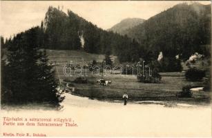 Sztracena, Ztracena, Stracena, Stratená; tájrészlet a sztraczenai völgyből. Fejér E. kiadása / Partie aus dem Sztraczenaer Thale / Stratenská dolina / valley (EM)