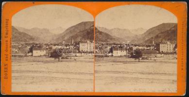 ca 1880 Bozen Tirol panorámafotó