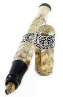 Waterman 42 antik 18k arannyal aranyozott toll, akasztó nélkül, kopással, h: 12 cm
