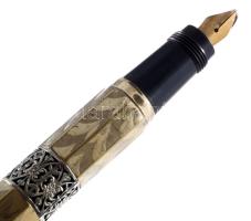 Waterman 42 antik 18k arannyal aranyozott toll, akasztó nélkül, kopással, h: 12 cm