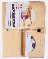 ca 1960 2 pakli Pin-Up francia kártya Tungsramos tokban