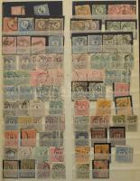 1871-1979 Magyar gyűjtemény másodpéldányokkal, jobb kiadásokkal, értékekkel 24 lapos A/4 kissé szétesett berakóban