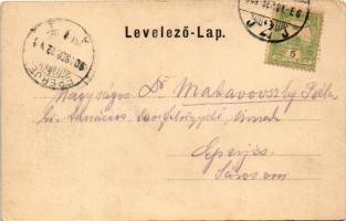 1904 Nagyvárad, Oradea; Szent László tér, Általános Takarékpénztár, üzletek, piac / savigns bank, sh...