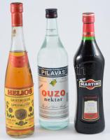 3 darab ital, Martini, Ouzo, Helios, bontatlan.