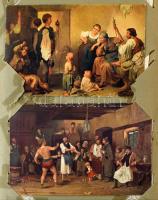 Több mint 300 db-os RÉGI képeslap gyűjtemény közepes állapotú, 348 férőhelyes szecessziós albumba rendezve, főleg festmény reprodukciók, sziluett képek, művészlapok, olajnyomatok, Stengel lapok, Corbellák stb. / More than 300 pre-1945 motive postcards organized in an Art Nouveau album in moderate condition, mainly paintings, silhouettes, art postcards, oil prints, Stengels, Corbellas etc.