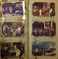 Több mint 300 db-os RÉGI képeslap gyűjtemény közepes állapotú, 348 férőhelyes szecessziós albumba re...