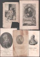 1800-1850 Porték gyűjteménye. Kovachich, Márton György, 1743-1821: történész, Kopácsy József (1775-1847) hercegprímás, Festetich Júlianna (1753-1824), Engel János Keresztély, történetíró, erdélyi udvari kancelláriai fogalmazó(1770-1814)