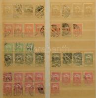 1900-1932 Főleg Turul, Köztársaság, Parlament, Arcképek bélyegek másodpéldányokkal, 2 db 8 lapos A/4...